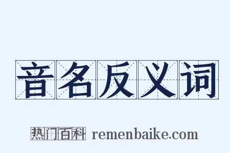 音名反义词是什么意思的图片